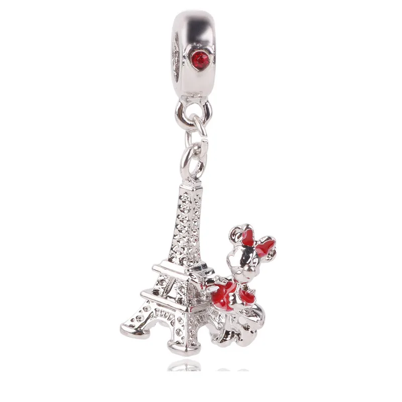 P-046 Couqcy Новинка бусинка из ленты Микки сказочное животное Любовь Шарм Подходит Pandora браслет ожерелье сделай сам женское ювелирное изделие подарок - Цвет: P-046