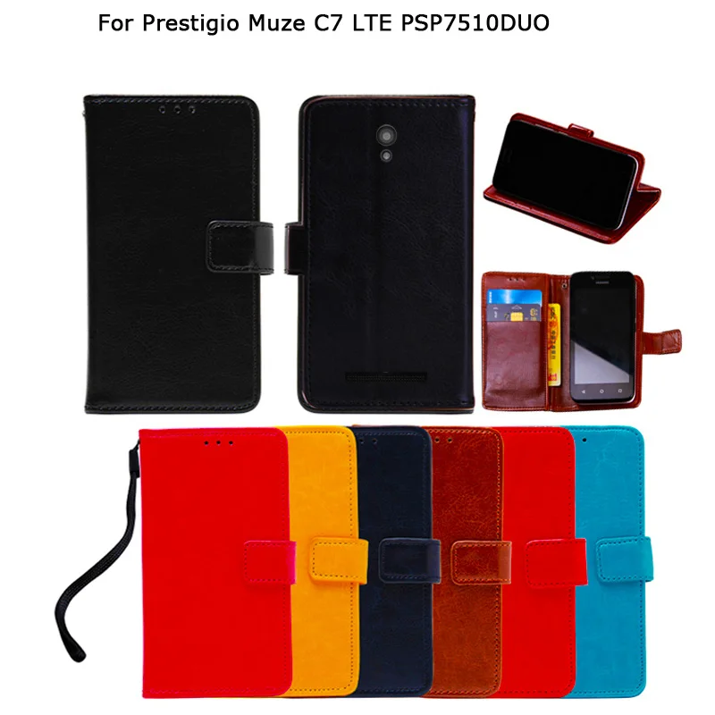 Последним для Prestigio Muze C7 LTE PSP7510DUO бумажник чехол стильные чехлы С Откидывающейся