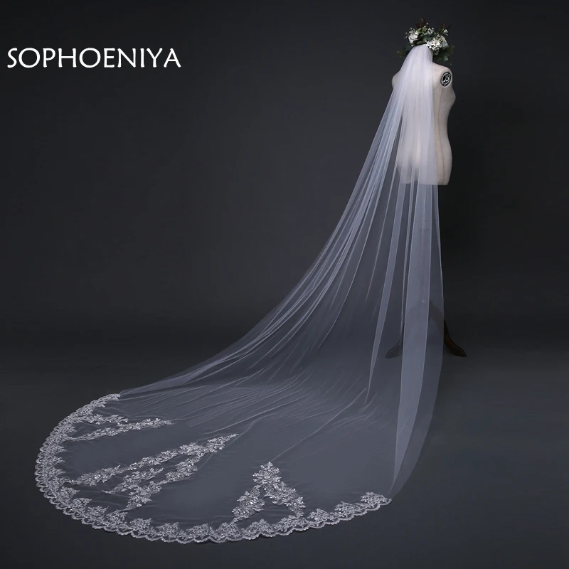 New Arrival 3 Meter Ivory Bridal veil 2021 x trail accessories Sexy wedding accessories bridal veil veu de noiva voile de mariee