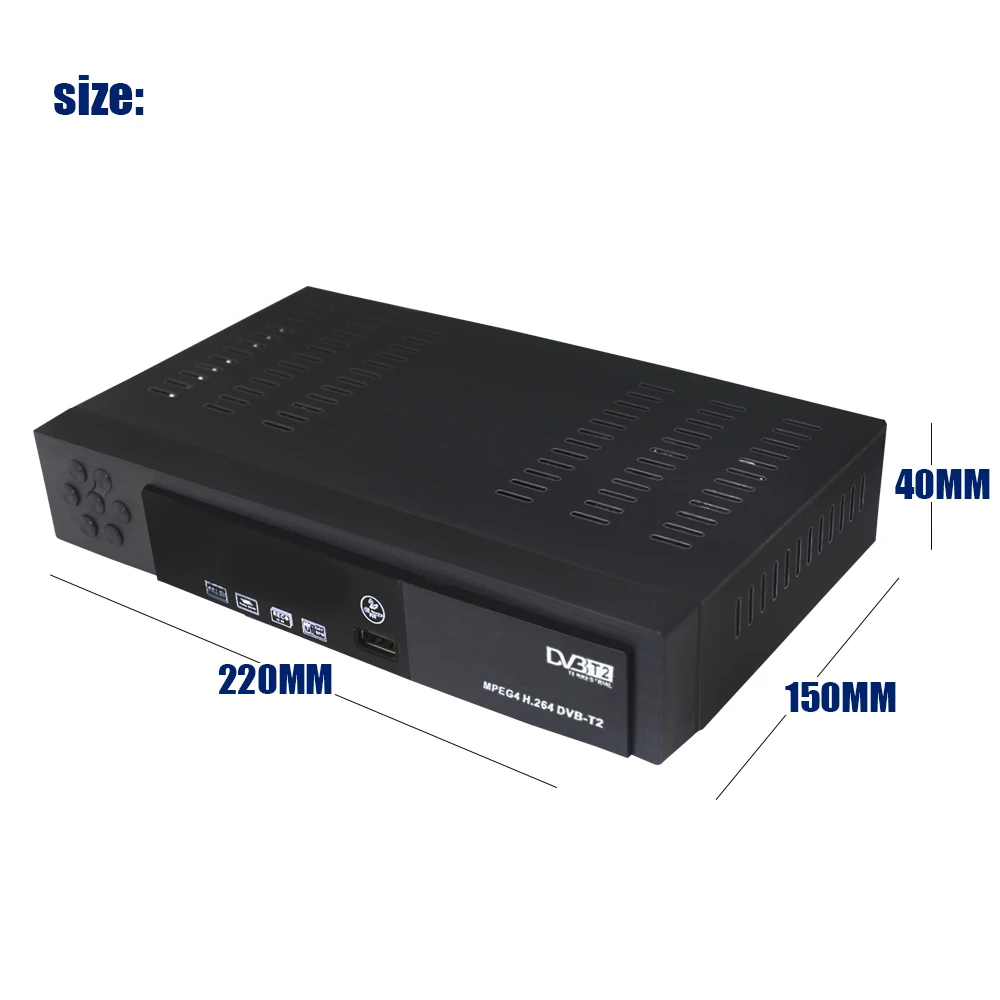 DVB T2 декодер HD 1080p H.264 MPEG-2/4 не Поддержка H.265 HEVC цифровой ТВ приемник YouTube DVB-T2 Декодер