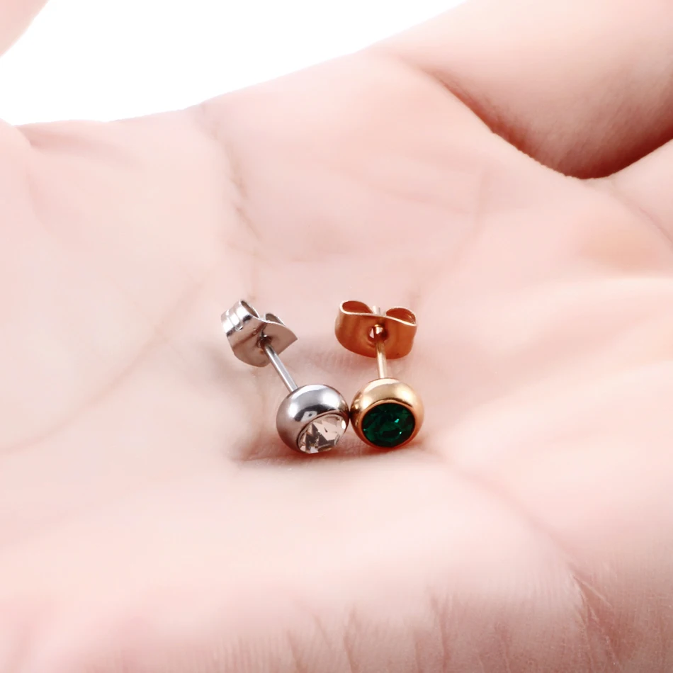 Стальные Серьги шпильки для ушей 2 шт./лот|Серьги-гвоздики| |