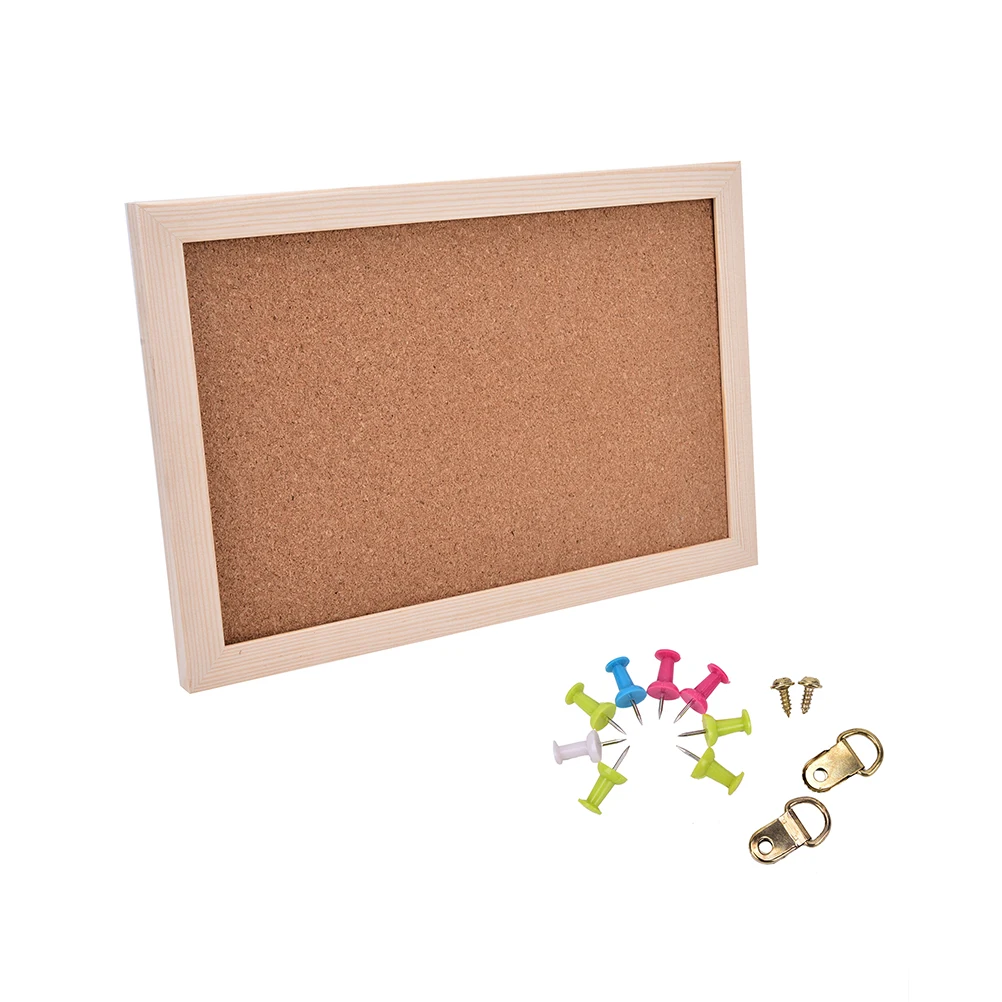 NNRTS New Creative practical Poto Cork Board Wood Framed Message Notice Pin Boards For Home Accessories School Office Supplies