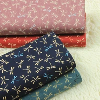 half yard japanese soft breeze dragonfly print fabric handmade diy patchwork garment sewing cloth 100 cotton a809