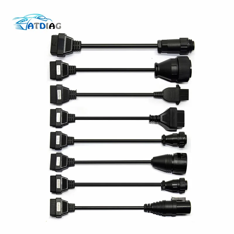 Горячая Распродажа, кабели для грузовиков Pro OBD2 OBDII, автомобильные кабели для грузовиков, диагностический инструмент, соединительный кабель, 8 шт., кабели для грузовиков