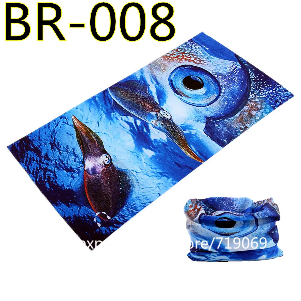 BR001-037, новейшая модель, бесшовная бандана для рыбалки, пешего туризма, велоспорта, волшебный шарф, много солнцезащитных шарфов для женщин и мужчин, маска бандана - Цвет: BR 008