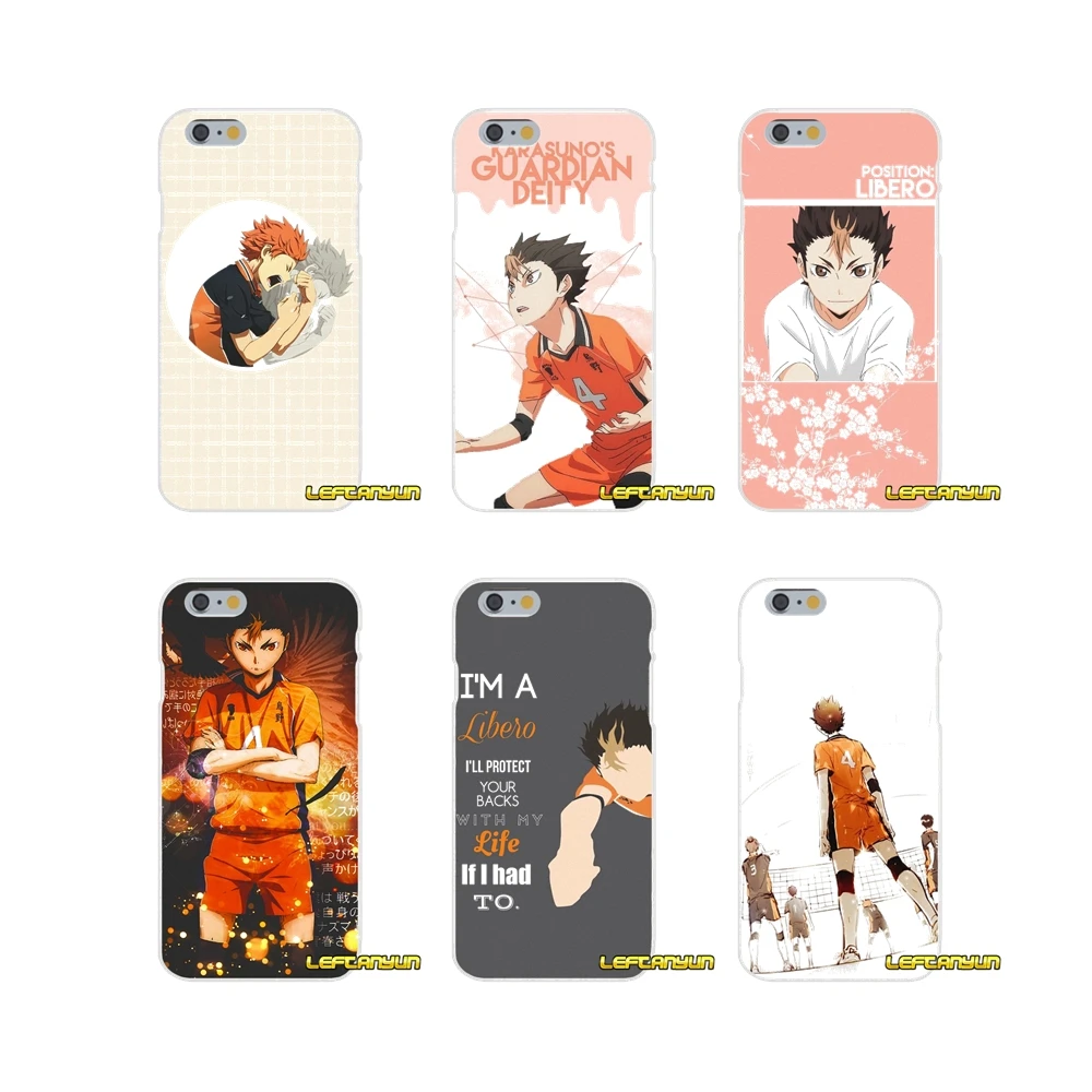 Аксессуары для телефона Чехлы iPhone X 4 4S 5 5S 5C SE 6 6S 7 8 Plus Karasuno High nissinoya Yuu