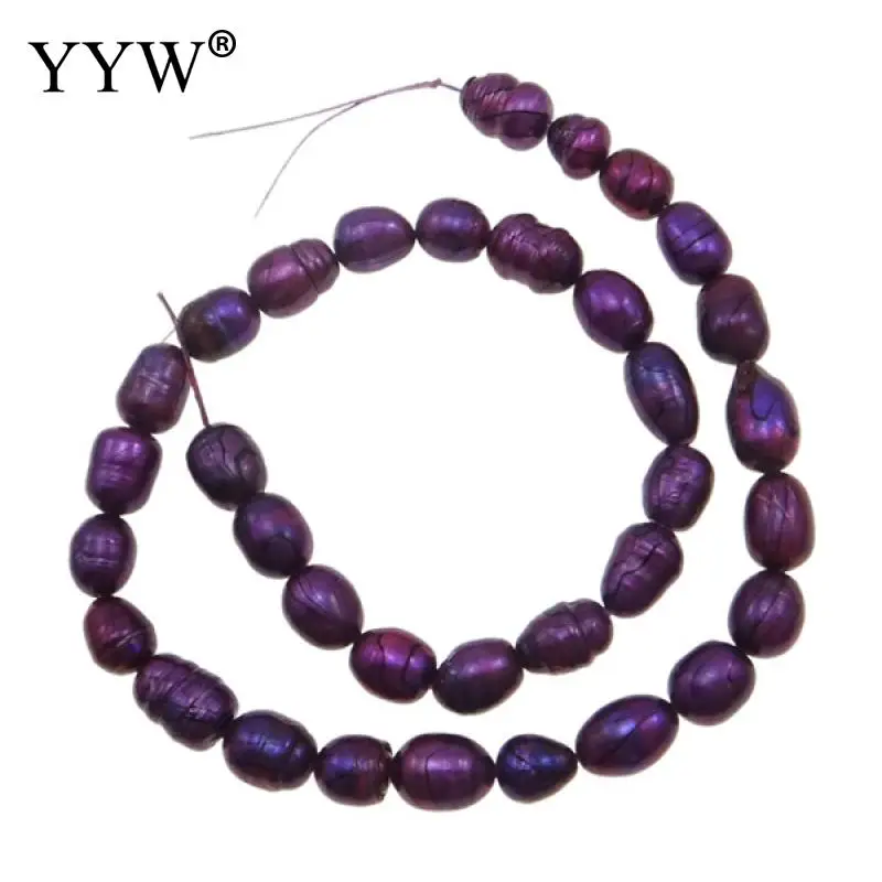 

Cultured Rice Freshwater Pearl Beads natural red Grade A 8-9mm Approx 0.8mm Sold Per 11.5 Inch Strand