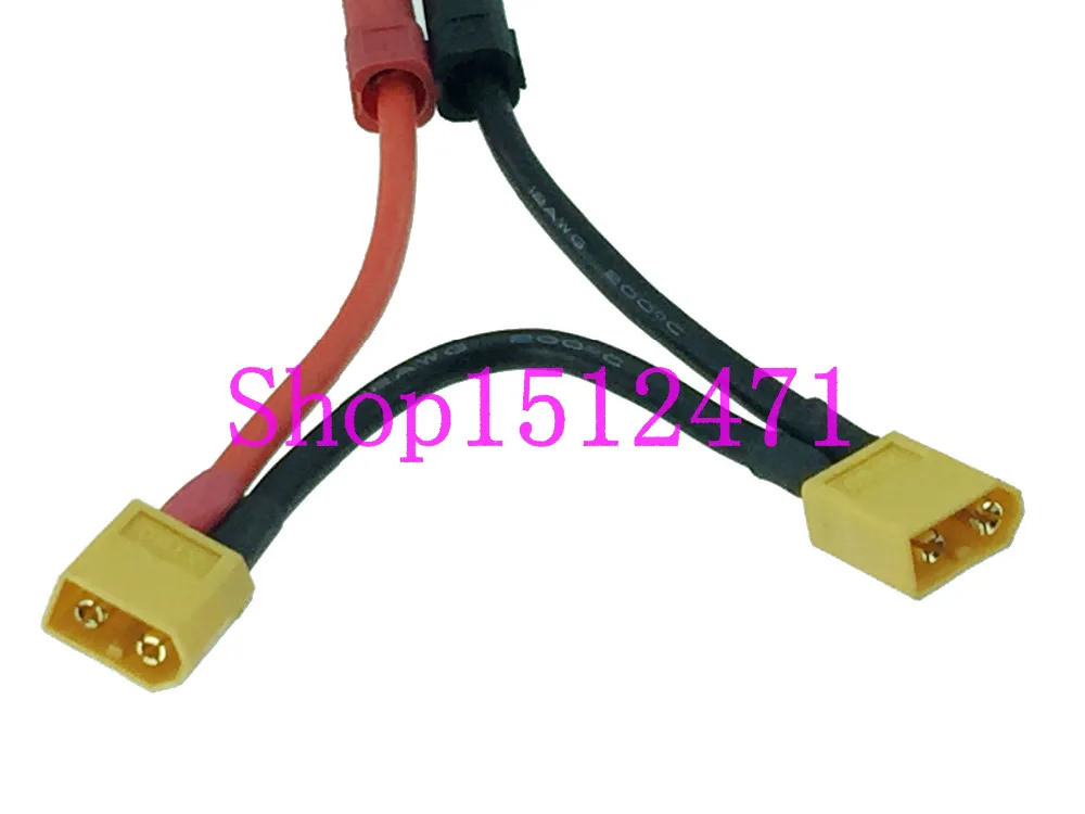 

Кабель для зарядного устройства 1pce XT150 Bullet К 2x XT60 Male Series 12AWG 10 см