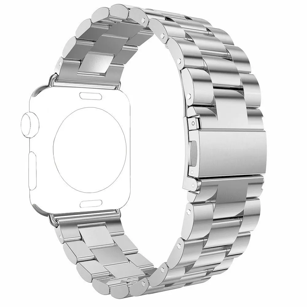 Новый Нержавеющая сталь ремешок для наручных часов Apple Watch 38 мм 42 1/2/3/4 из
