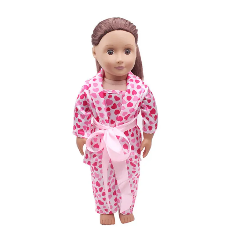 5 шт. одежда Обувь для 18 дюймов American Girl нашего поколения куклы пижамный комплект