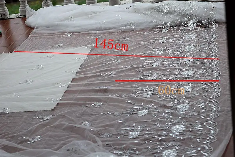 Alencon Блестки цвета слоновой кости высокое качество шнура для невесты