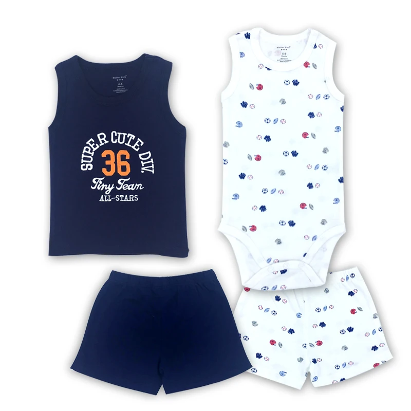 Fashion 2021Summer short sleeve baby sets for girl clothes 100% cotton girls boys Toddler clothing | Детская одежда и обувь