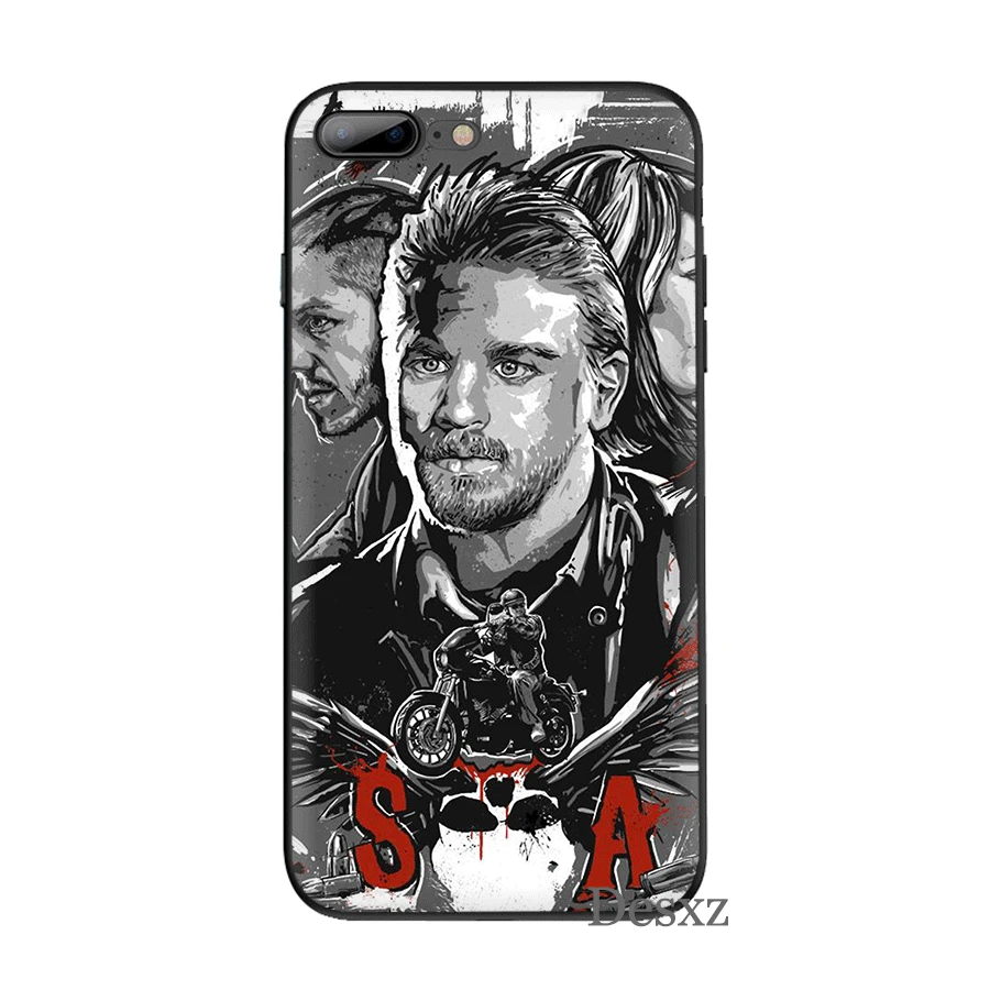 Силиконовый ТПУ чехол для телефона Sons Of Anarchy для iPhone 11 Pro X XS Max XR iPhone 6 6s 7 8 Plus 5 5S SE защитный чехол