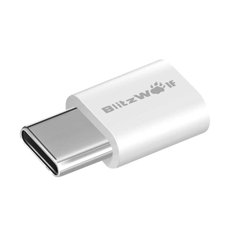 Адаптер Micro USB к Type C BlitzWolf 2 шт./лот переходник типа Папа мама для телефонов Xiaomi
