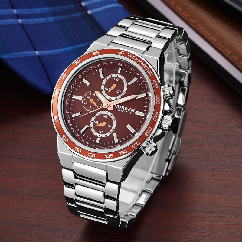 CURREN Мужские часы с календарем кварцевые Tide Брендовые повседневные Модные