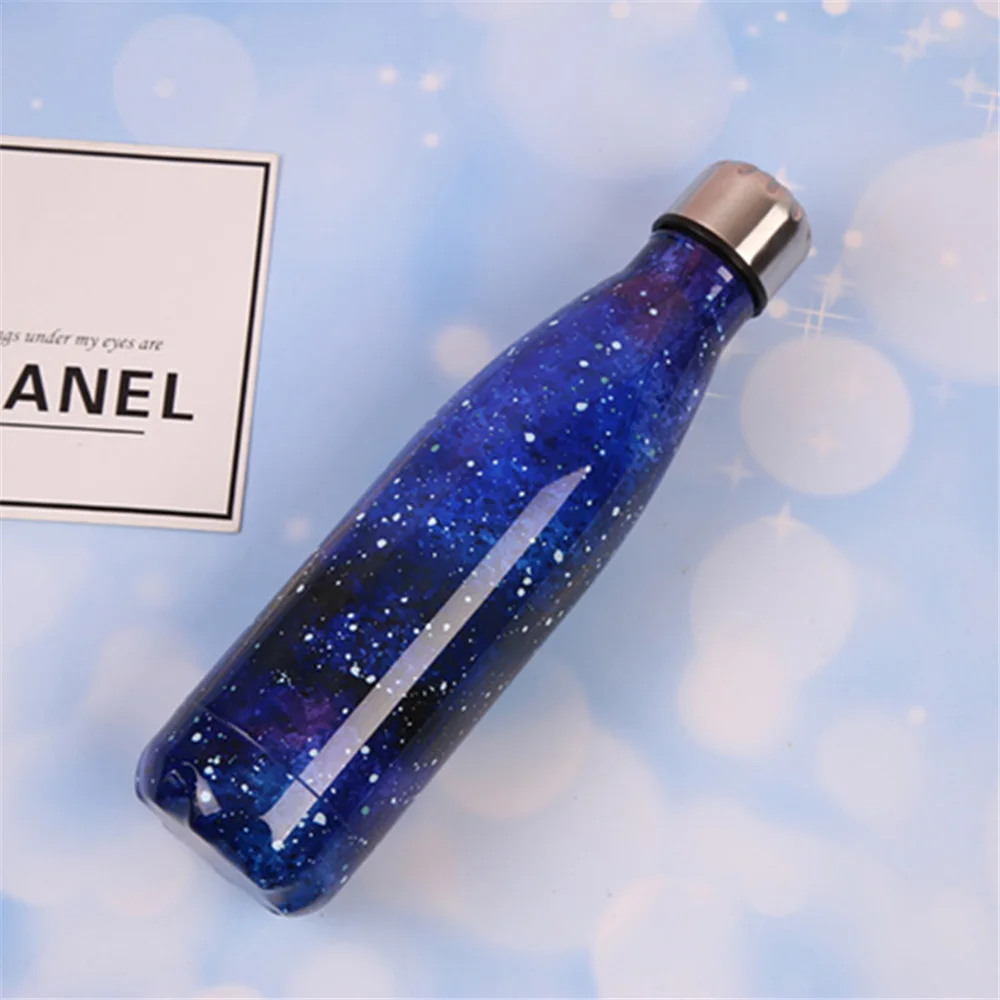 Бутылка для воды Starry Sky термос с креативным принтом вакуумная фляжка из