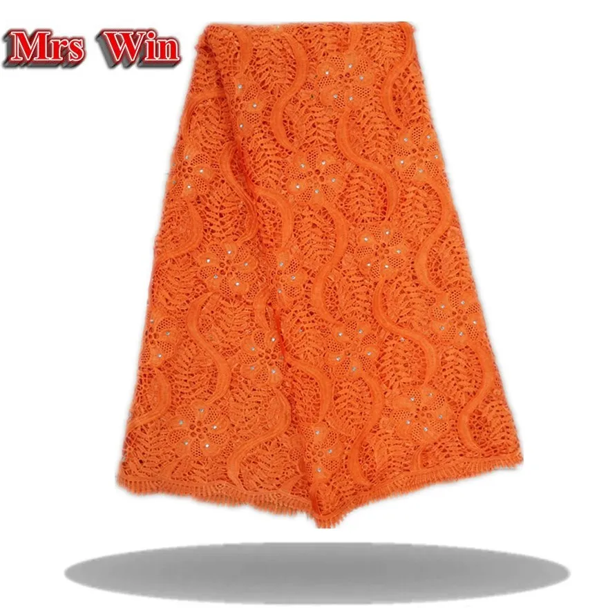 The latest African red wedding lace fabric of 2018 includes French high quality with water drill | Дом и сад