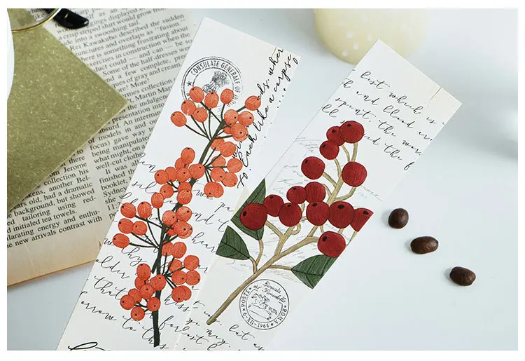 30 шт./кор. завод поэтическая Закладка messag карты листья бумаги Bookmarks kawaii Детские Канцтовары Школьные принадлежности papelaria подарок для детей