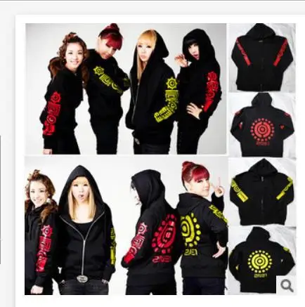 2ne1 Толстовка 2016 KPOP флисовая одежда толстовки куртки пальто на молнии CL Bom Dara Minzy cl