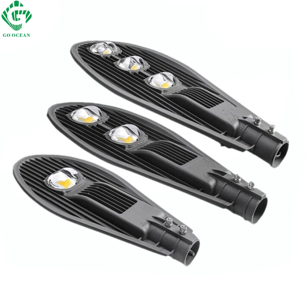 Иди к океану черный уличных фонарей 20w потребляя 60w вт 150w дорожных шоссе парка уличное освещение 85-265v IP65 лампы наружного освещения