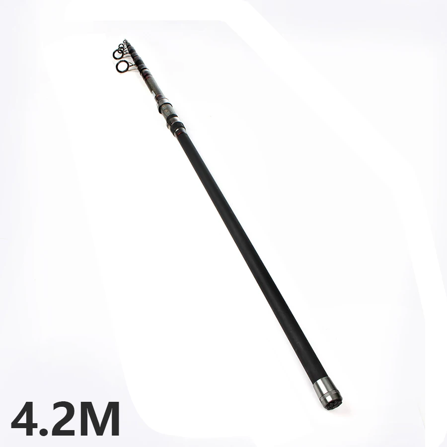 FISHKING высокоуглеродистая 3,9 м 4,2 М 4,5 м 50-150 г 5 секций спиннинговая удочка для серфинга телескопическая удочка для морской ловли карпа длинная литая удочка - Цвет: Цвет: желтый