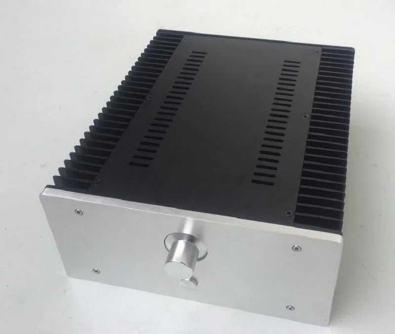 With knob Алюминиевый чехол с двойным радиатором серии BRZHIFI BZ2612 для усилителя мощности - Цвет: With knob