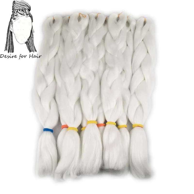 Desire for hair 1-10packs 24 дюйма 100 г Светящиеся большие синтетические косы Сияющие волосы в темноте плетение волос для наращивания