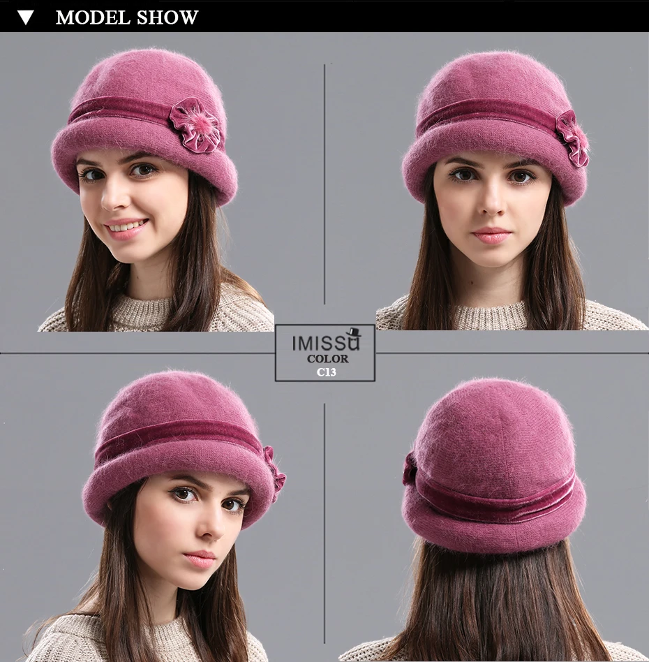 IMISSU Осень Зима Fedora Кролика Hat для Женщин Мода Повседневная Cap Твердые Цвета Gorros Крышка женщин Шляпы Вводная Часть Femme