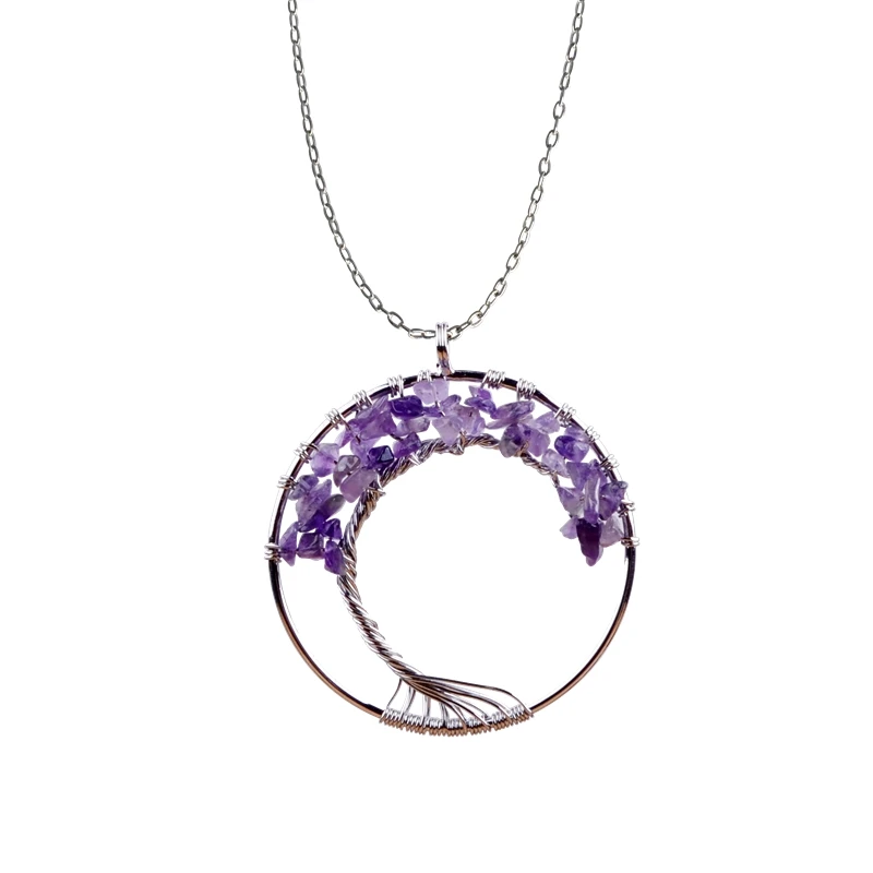 Натуральный Камень Полые подвеска в виде виноградной лозы 7 Чакра Йога Мудрость