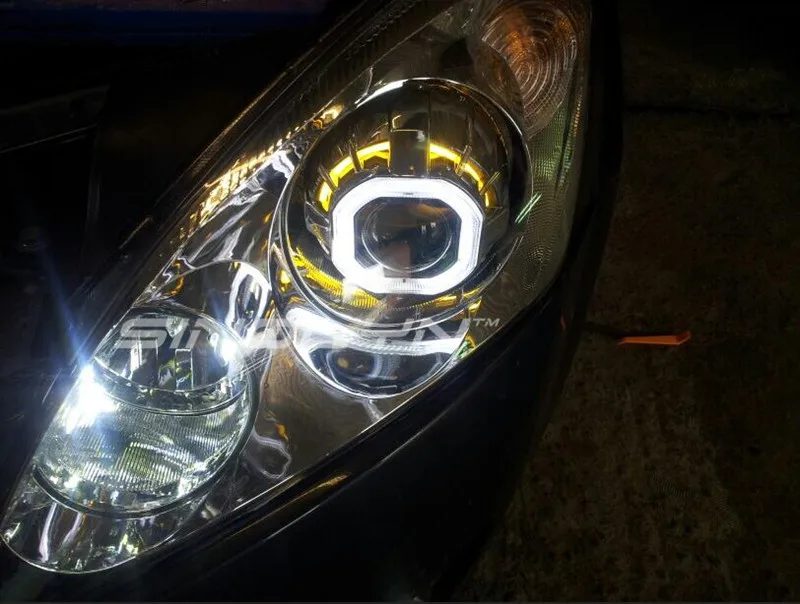 Sinolyn angel eyes Bi-xenon полный комплект H1 HID проектор фары линзы двойной CCFL Halo объектив для H7 H4 автомобильные аксессуары модификация