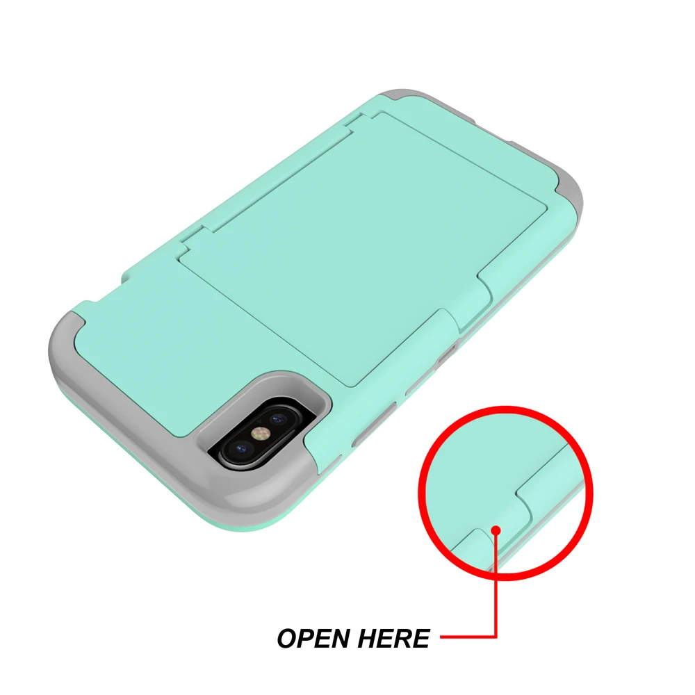 Для iPhone 7 7plus зеркальный чехол, ударопрочный чехол для телефона с отделением для карт, сверхпрочный чехол для iPhone 6 6S 6Sp 8 8 plus, полная защита