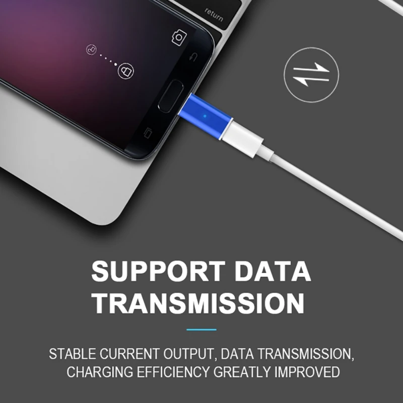 Адаптер типа C с разъемом для быстрой зарядки Магнитный адаптер для iPhone Lightning Android type C Micro USB 2,0 устройство для Micro USB кабель