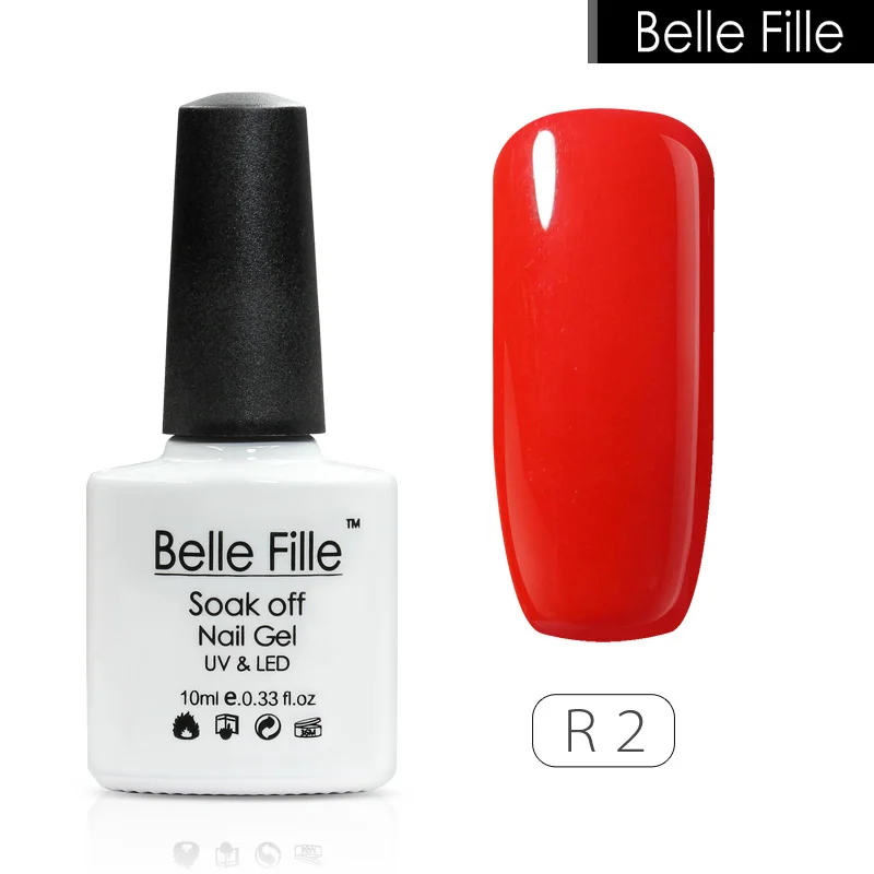 BELLE FILLE красного цвета УФ гель лак для ногтей 10 мл Гель-лак полировки серии