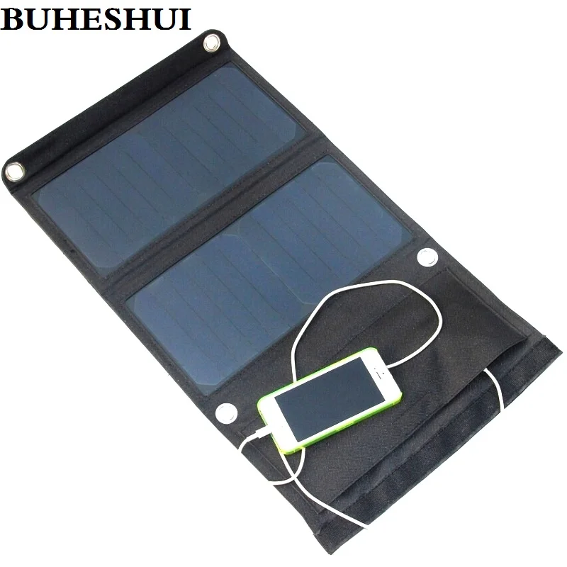 2 портовое USB зарядное устройство BUHESHUI 14 Вт солнечные панели Sunpower для iPhone 6s 6 Plus 7