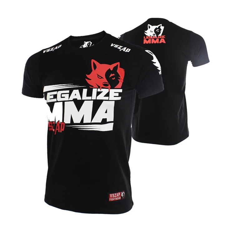 VSZAP легальная футболка с коротким рукавом для MMA фитнеса боевых искусств ветра