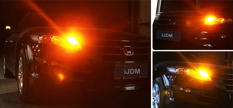 IJDM автомобильный 7440 светодиодный без гипервспышки Янтарный Желтый 48-SMD 3030 светодиодный T20 W21W 1156 7507 BAU15S светодиодный светильник для указателей поворота, Canbus