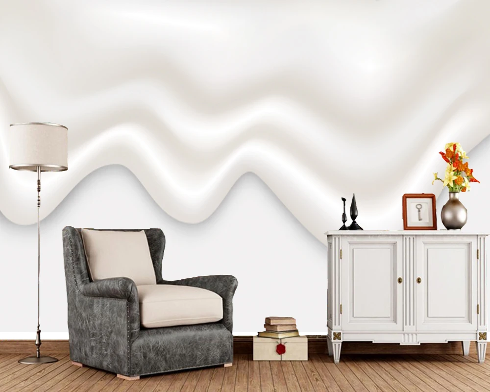 Custom 3D papel de parede Liquid creamy white texture for murals living room cafe bar KTV backdrop home decor wallpaper | Обустройство