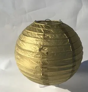 Gold 2 шт 10 15 20 25 см бумажный фонарь s шары Китайский бумажный фонарь Lampion Свадебные украшения день рождения фестиваль вечерние украшения. Q - Цвет: Gold
