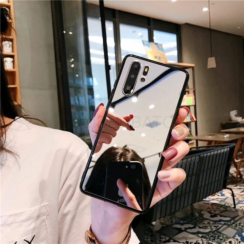 Силиконовые зеркало для макияжа чехол для huawei P30 P20 mate 20 Y5 Y6 Pro Y9 Nova 3 3i чехол на honor 9 10 lite 7A 7C 8A 8X 8C крышка