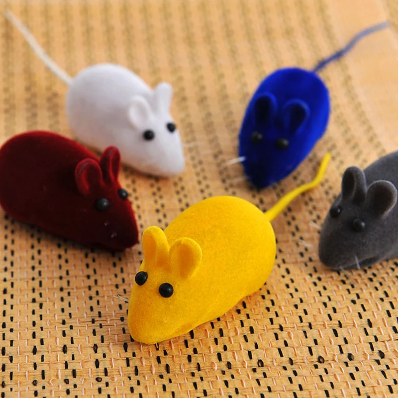 2 шт случайный цвет домашнее животное кошка котенок собака забавные игральные игрушки ложный звук Мышь Крыса писк шум