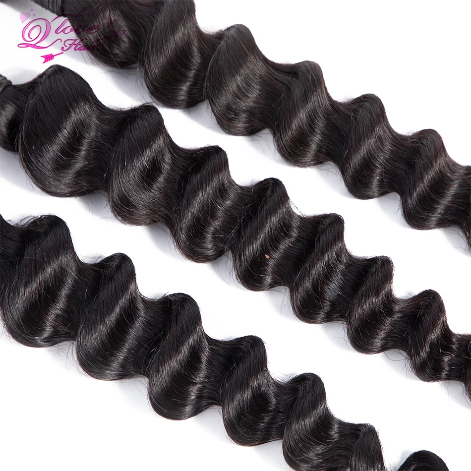 Queen Love Hair 100% человеческие волосы плетение пучки бразильские глубокая волна 3