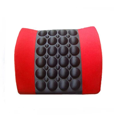 Red and Black 12 В электрическая Массажная подушка для опоры поясницы Расслабление спины дорожная подушка сидение для офиса, машины поддержка спины поясная подушка облегчение боли - Цвет: Red and Black