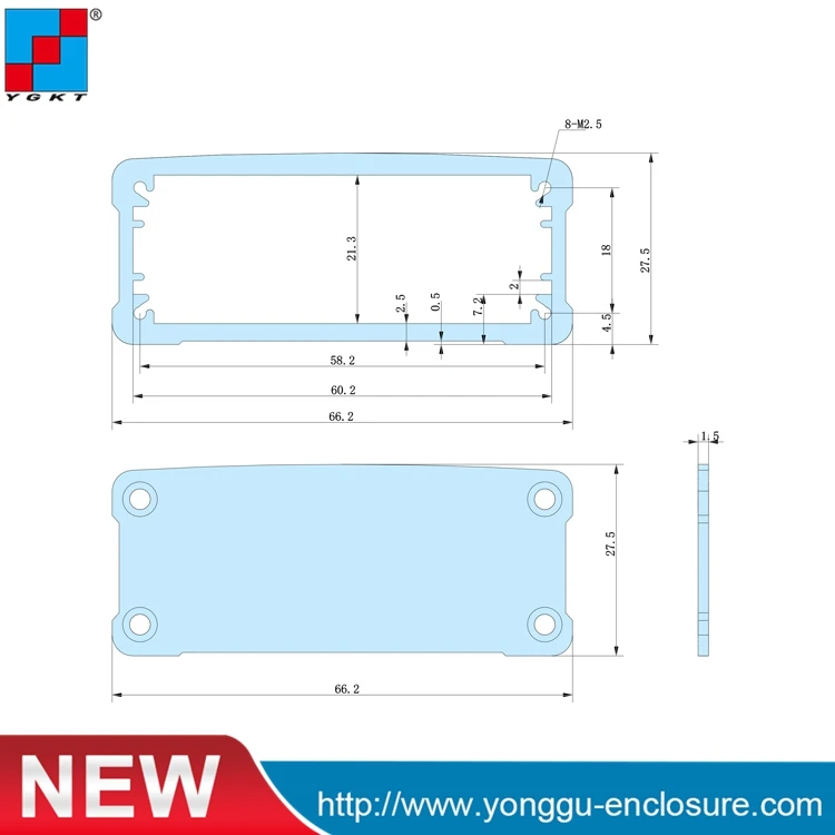 YGK 009 66 2*27 5 100 мм (WxH L) высококачественные алюминиевые трубы для санитарного и