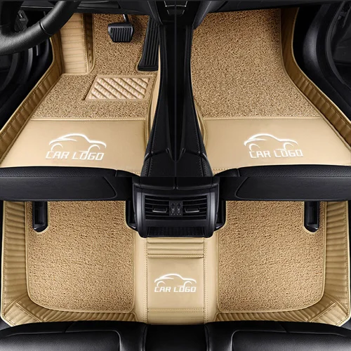 Beige Пользовательские подходят автомобильные коврики для Honda Accord Civic City Vezel Crosstour CRZ CRV URV XRV HRV Противоскользящий ковер из искусственной кожи - Название цвета: Beige