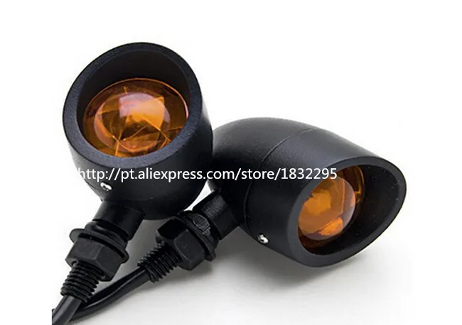 

HOT 2x Black Motorcycle Turn Signals Mini Lamps Bullet Blinker Amber Indicator Lights/Motorcycle turn signal Free shipping