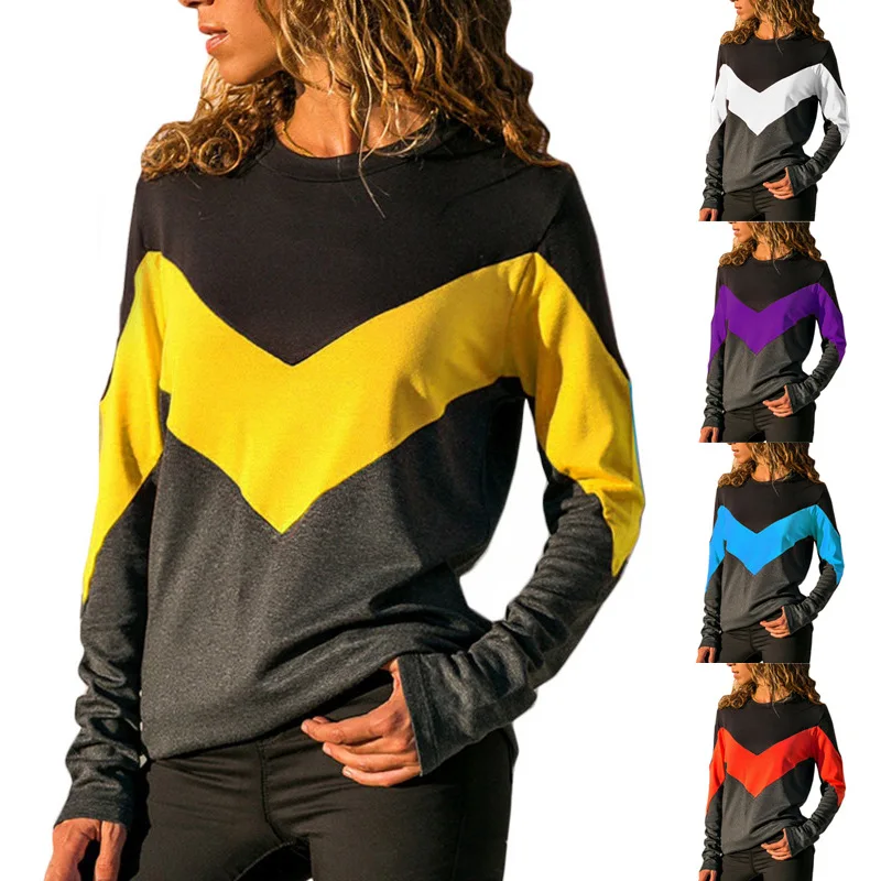 

S-2XL women long sleeve o neck tops tshirt striped t shirt spring autumn casual leisure tops t shirt