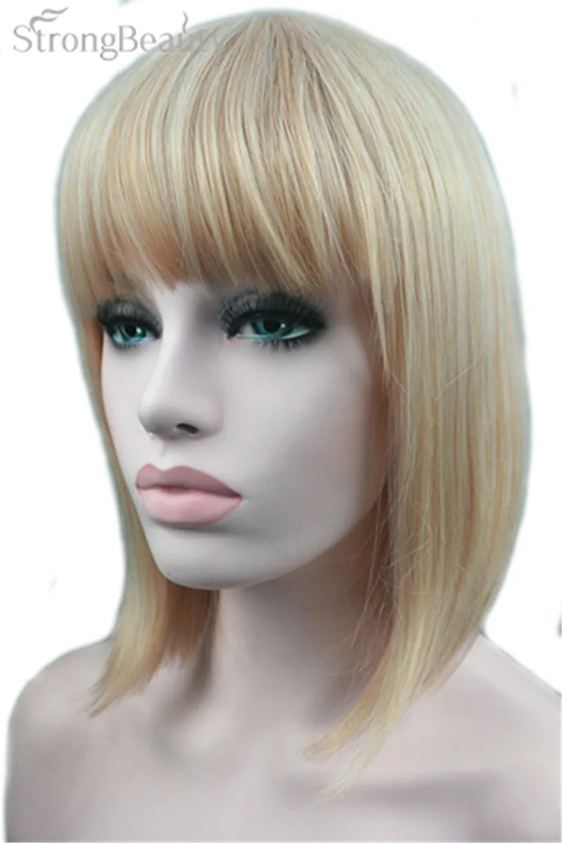 Мощная красота короткий Боб светлые волосы синтетический парик термостойкий для