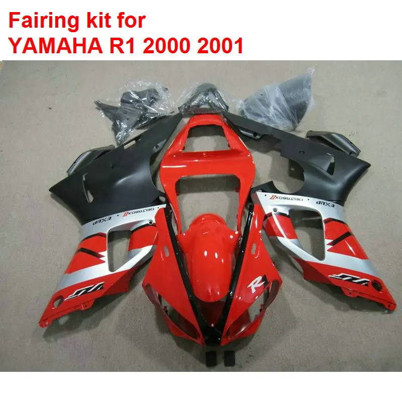 

Full fairing kit ABS plastic fairing kit for YAMAHA R1 2000 2001 red black fairings set YZF R1 00 01 MM113