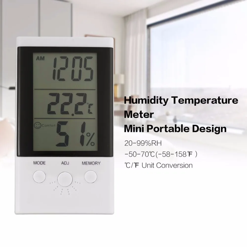 Мини цифровой измеритель температуры влажности ЖК гигрометр с дисплеем