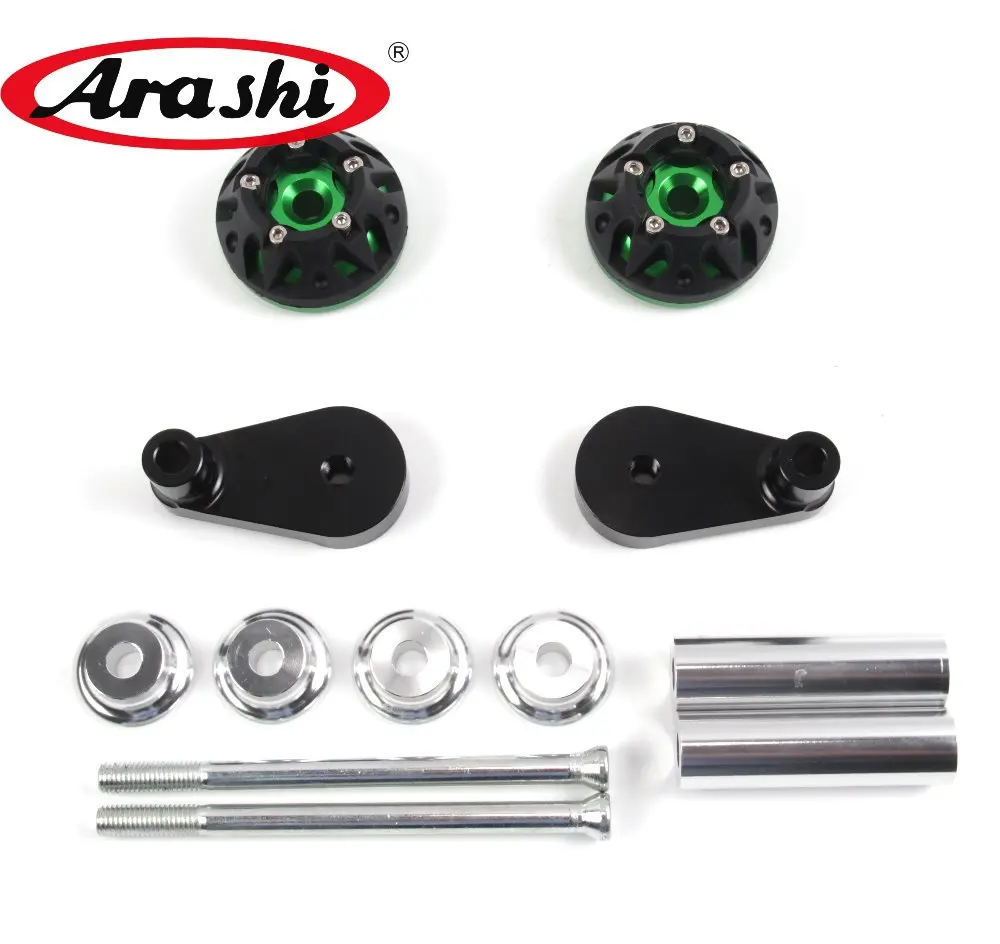 Arashi 2PCS For KAWASAKI NINJA 250 08-11 CNC Engine Sliders Protector Engine Guard Frame Cover NINJA250 2008 2009 2010 2011